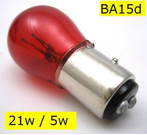 BA15d RED stop/tail bulb 12v 21W / 5W  Preview